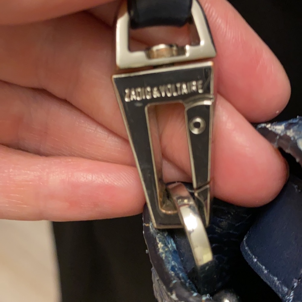 Zadig and Voltaire cobalt blue snakeskin crossbody - Picture 5 of 16